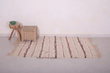 Beige handwoven berber Moroccan rug , 3.6 FT X 5.5 FT