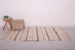 Beige handwoven berber Moroccan rug , 3.6 FT X 5.5 FT