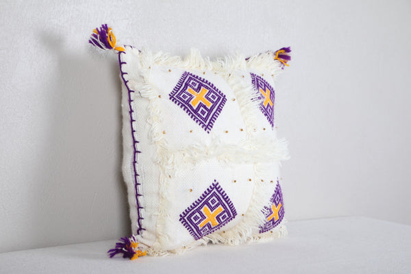 Vintage moroccan pillow 14.9 INCHES X 14.9 INCHES
