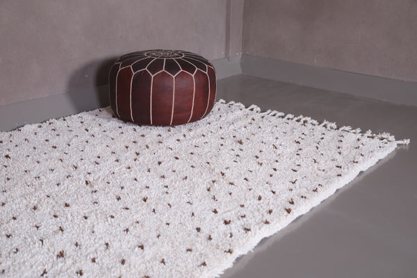 All wool moroccan dots rug, Handmade beni ourain carpet - Custom Rug