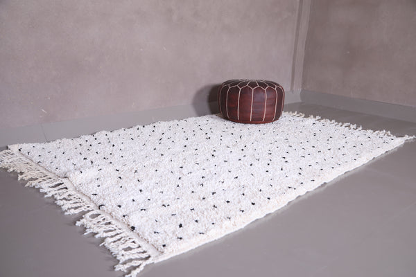 All wool beni ourain rug, Handmade berber dots rug - Custom Rug