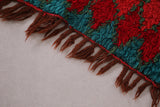 Colorful moroccan boucherouit Azilal carpet 2.6 FT X 4.8 FT