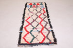 Colorful berber moroccan runner Rug 2.3 FT X 6.7 FT