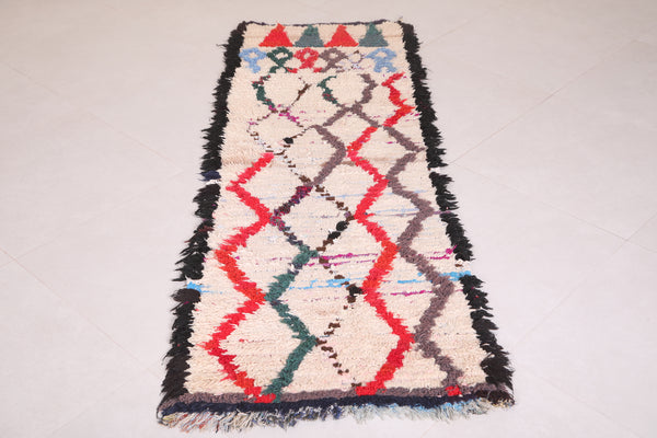 Colorful berber Moroccan runner rug - 2.3 FT X 6.7 FT | Handmade artistry