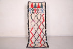 Colorful berber moroccan runner Rug 2.3 FT X 6.7 FT