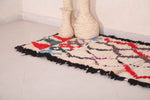 Colorful berber moroccan runner Rug 2.3 FT X 6.7 FT