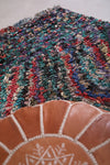boucherouite berber moroccan carpet 4.5 FT X 5.3 FT