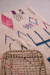 Berber handmade moroccan old carpet , 4.2 FT X 7.1 FT