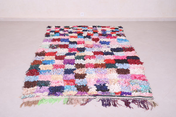 Colorful moroccan Boucherouite Rag 5 FT X 7.9 FT