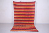 Moroccan colorful handwoven fabric 5.6 FT X 9.4 FT