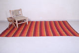 Moroccan colorful handwoven fabric 5.6 FT X 9.4 FT