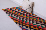 Moroccan Shag Rug – Vibrant Triangular Design 2.5 x 6.8 FT