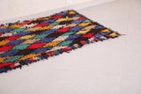 Colourful handmade moroccan berber rug 3 FT X 6.8 FT