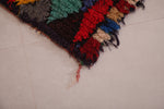 Colourful handmade moroccan berber rug 3 FT X 6.8 FT