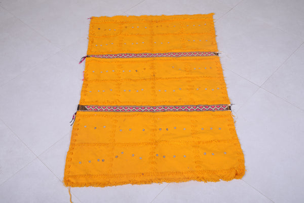 Moroccan handwoven kilim 2.8 FT x 4.4 FT – Authentic berber wool rug