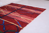 Custom azilal rug, Handmade red berber carpet
