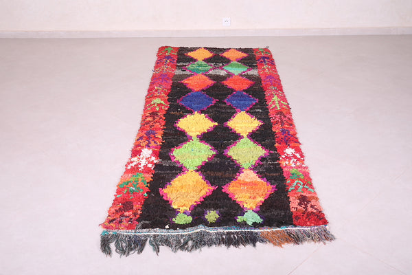 Hand knotted entryway Azilal rug 3.3 FT X 8.9 FT