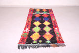 Hand knotted entryway Azilal rug 3.3 FT X 8.9 FT