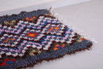Vintage handmade colorful moroccan runner rug 2.7 FT X 5.4 FT