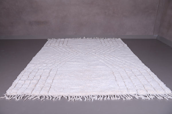 Handmade Moroccan shaggy carpet - Custom Berber area solid rug