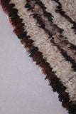 Vintage handmade moroccan berbe rug 3.7 FT X 7.9 FT