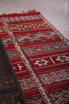 Vintage berber moroccan handwoven kilim 5.4 FT X 11.8 FT