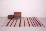 Old flatwoven berber moroccan carpet , 5.7 FT X 8.8 FT