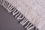 Handmade Moroccan shaggy carpet - Custom solid white rug