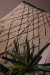Handmade vintage moroccan berber rug 3.9 FT X 5.6 FT