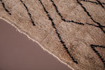 Handmade vintage moroccan berber rug 3.9 FT X 5.6 FT
