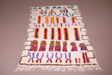 Hand knotted azilal colorful carpet 3.2 FT X 6.2 FT