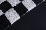 Moroccan handmade berber checkered rug 6.9 FT X 9.8 FT