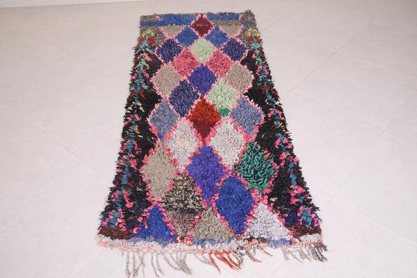Colorful Hallway berber moroccan Rug 2.9 FT X 7.3 FT