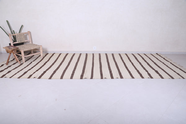 Vintage Moroccan Handwoven Kilim 5.6 FT x 14.7 FT – Large Traditional Wool Rug