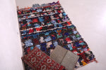 Boucherouite colorful berber rug 3.4 FT X 5.3 FT