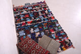 Boucherouite colorful berber rug 3.4 FT X 5.3 FT