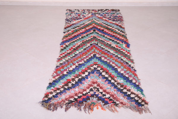 Handmade Moroccan Boucherouite Runner Rug – 2.9 FT x 8.9 FT | Vibrant Hallway Decor