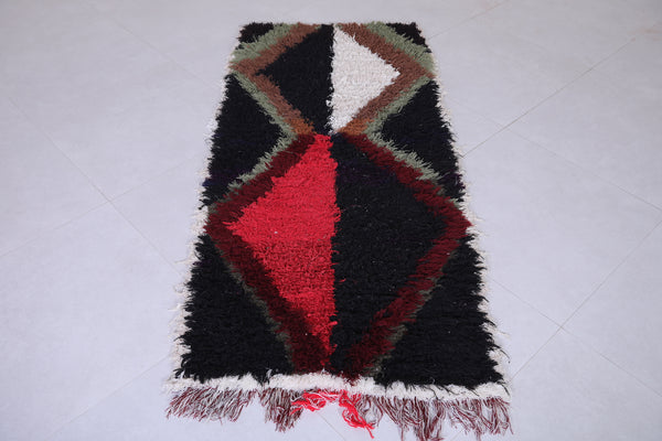 Moroccan Runner Rug – Geometric Abstract Design 2.6 x 5.8 FT