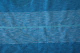 Blue moroccan handwoven fabric 5.7 FT X 9 FT