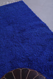 Blue moroccan handmade runner rug