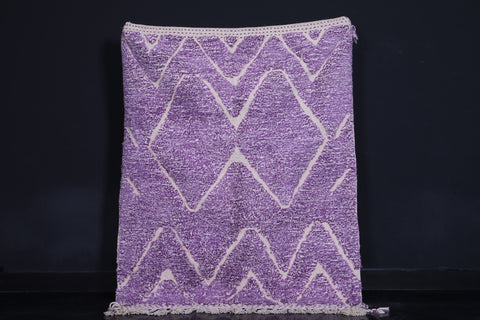 Lavender Moroccan Rug – 4.8 FT x 6.2 FT | Handwoven Plush Area Rug