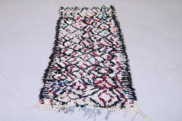 Handwoven Moroccan Runner Rug – Abstract Patterns 2.6 x 6.5 FT