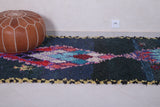 Vintage handmade moroccan boucherouite rug 3.2 FT X 6.7 FT
