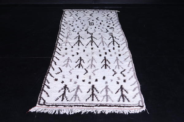 Beni ourain moroccan Runner carpet 3.2ft x 7.8ft