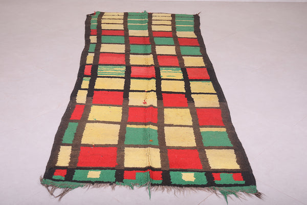 Handmade azilal Moroccan runner rug - Colorful 3.4 FT X 9.3 FT