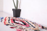 Small handmade boucherouite colorful rug 3 FT X 5.5 FT