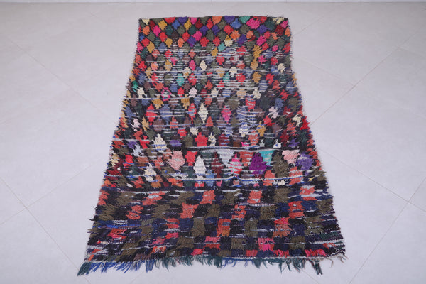 Vintage Handmade Colorful Rug | 3.3 x 6.4 ft | Vibrant Moroccan Design