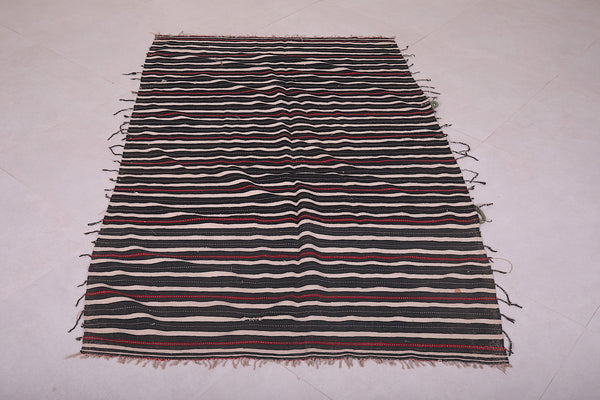 Flatwoven berber moroccan carpet - 3.6 FT X 5.8 FT