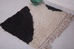 Small vintage handmade moroccan rug 2.1 FT X 1.9 FT