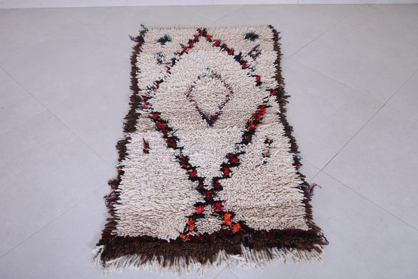 Vintage Handmade Runner Rug – Moroccan Boho 3 x 4.9 FT